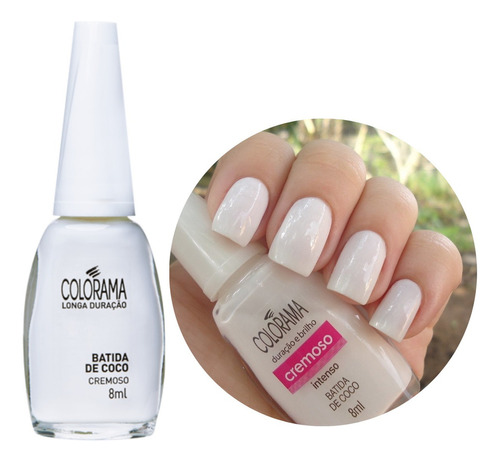 Esmalte Colorama Longa Duração Batida De Coco Francesinha Cor Branquinho