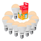 Kit 10 Lâmpadas Led Bulbo Alta Potência A60 15w Bivolt 3000k