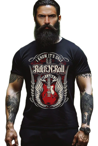 Camiseta Camisa Guitarra Rock Bandas Algodão Moda Rock