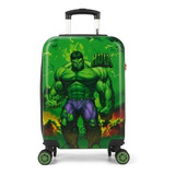 Mala De Viagem Infantil Hulk C/ Cadeado Tam P Bordo Luxcel