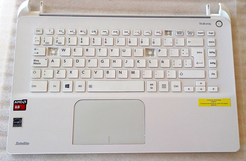 Carcasa Touchpad Toshiba L45dt B4270wm Blanco (teclado Falla