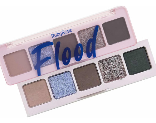 Paleta De Sombras Flood Ruby Rose Com Azul E Cinza