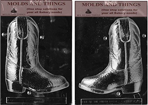 Molde - 3d Cowboy Boot Chocolate Candy Mold With Copywite Mo