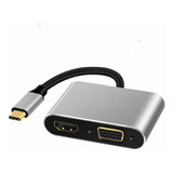 . Tipo C A Vga Y Hdmi Usb 3.1 4 Convertidor De Cable