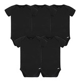 Ropa Para Bebe Paquete De 5 Bodys Unisex Negros Talla 6-9m