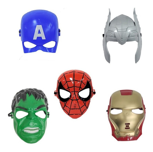 Mascara Capitão America Thor Hulk Homem Aranha Homem De Ferr