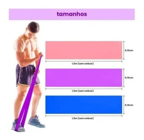 Faixa Elástica Fisioterapia Academia  Exercício Thera Band Cor Roxo Fitshop Toning Band