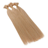 Cabello Humano Brasileño Voluminoso, 50 G, 50 Cm, Marrón Cla