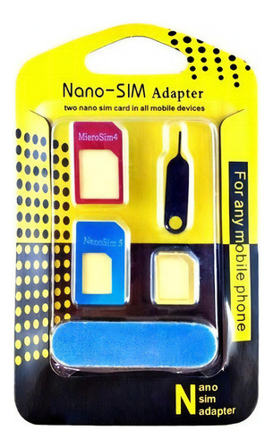 Adaptador De Tarjeta Micro Sim 3x1 Nano Chip, Mini, Con Llave