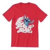 Polera Unisex Lilo Y Stitch Mono Amor Estampado Algodon