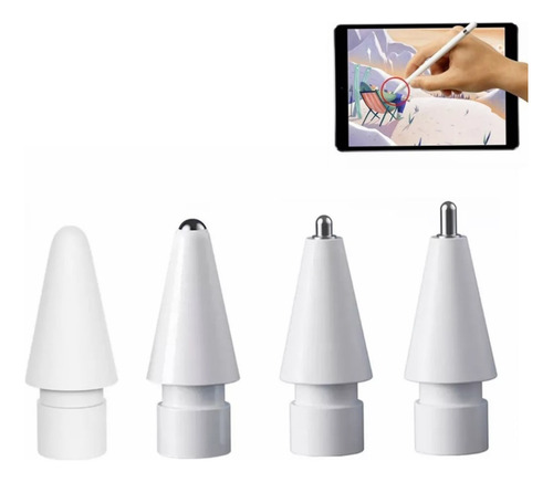 4 Pcs Punta Repuesto Compatible Apple Pencil- Lápices Touch