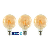 3 Ampolletas Led Filamento Vintage Grande Retro G95