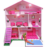 Casa Barbie Muñeca Muebles Luz