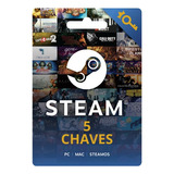 5 Chaves Steam Aleatórias - Nível Ouro