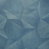 Papel Tapiz - Único Lujo Moderno Azul Oro Hexágono Triángulo