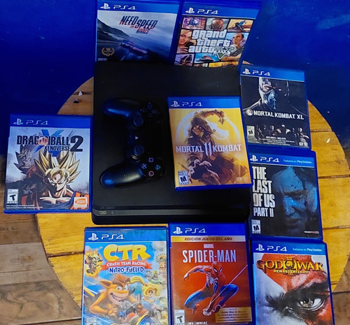 Ps4 Slim 500gb Funciona Perfecto Con 4 Juegos