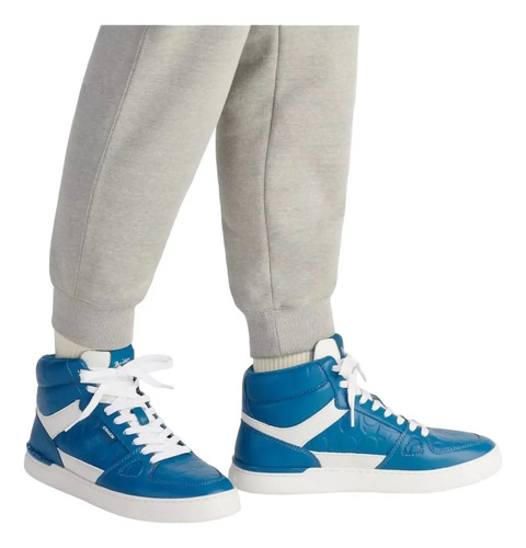 Tenis Coach Clip Coat High Top Blue Para Hombre - Originales