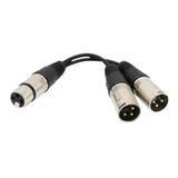 4 X Xlr Niquelado Hembra A 2 Macho Pro Audio Micrófono