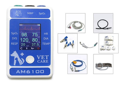 Monitor Signos Veterinario Am6100 Multiparametros Ecg Nibp