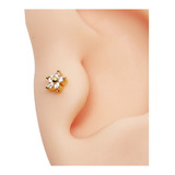 Piercing Helix Tragus Fl A Ouro Florzinha Cravejada Cristal