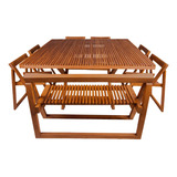 Comedor Para Jardin Plegable De Madera 8 Personas