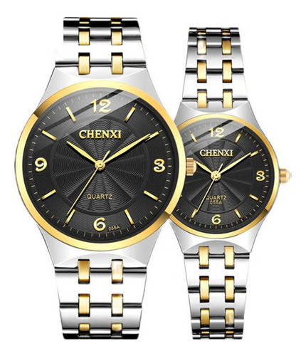 Reloj De Cuarzo Chenxi Simple E Impermeable Para Parejas De