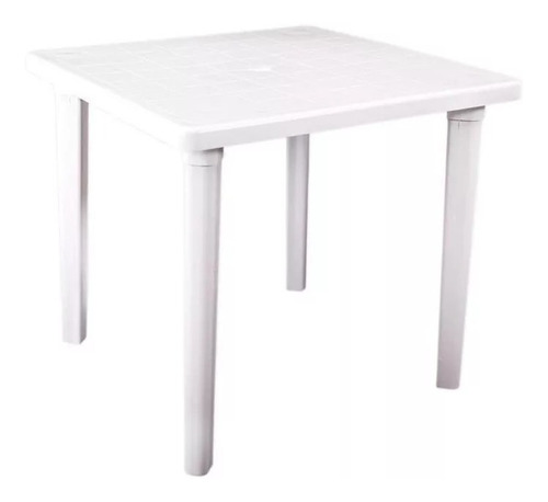 Mesa Cuadrada 80 X 80 De Plástico Patas Desmontables Alica