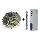 Cassete K7 Shimano 8v 11/28 Hg50 Freehub + Corrente Cly 8v