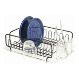 Interdesign Forma Lupe Dish Drainer, Clear/black