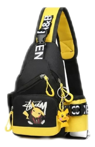 Bolso Mochila De Hombro Cruzada Pikachu Pokemon Crossbody 