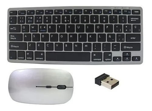 Teclado Y Mouse Inalámbrico Bluetooth Recargable Kit Weibo 