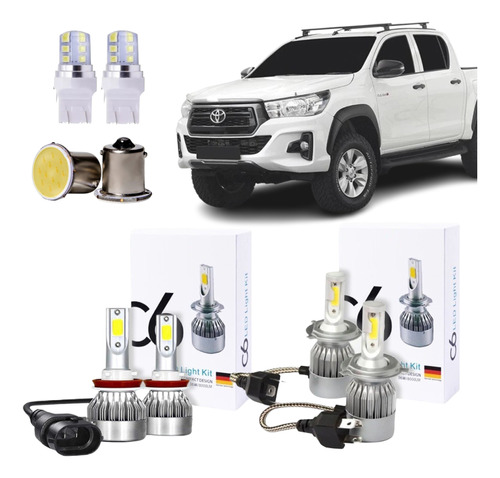 Lampara Cree Led Hilux Alta Baja Auxiliar Diurna Sin Lupa