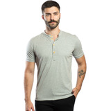 Camisa Henley De Malha Eco Estilo Camisa Polo Com Gola Padre