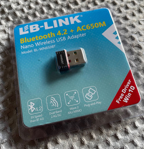 Adaptador Usb Wifi Ac Lb-link 650mbps 2.4/5g + Bluetooth 4.2