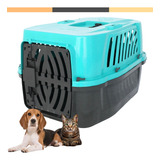 Caixa De Transporte N4 Pet Gato Caes 15kg Cor Azul