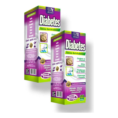 2 Pack Diabetes |tónico Diabético 1lt|suplemento Alimenticio Sabor Sin Sabor | Envío gratis