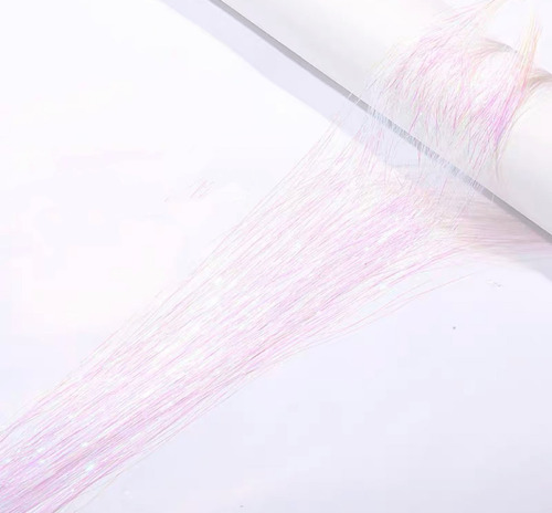 Tinsel Hair Extensiones Oropel Holográfico Cabello Brillante