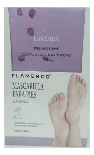 Mascarilla Para Pies Antisecado De Lavanda Flamenco 10pcs 