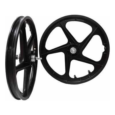 Par De Rines R20 Bmx Free Style 5 Aspas Maza De Aluminio