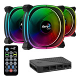 Kit 3 Ventiladores Argb Aerocool Astro 12 Pro 120mm 