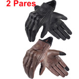 Guantes De Moto Vintage Para Hombre Y Mujer, De Piel, 2 Unid