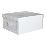 Caja Baulera Organizadora Grande Blanca Color Blanco