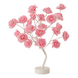 Candeeiro De Mesa Led Operado Por Bateria Usb Rose Flower Bo