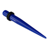 Piercing Alargador Acrílico Pino 6mm Azul Escuro Leitoso