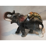 Elefante Con Tigre Porcelana Japonesa