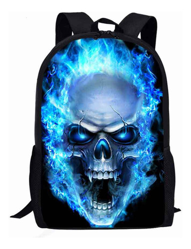 Mochila Con Estampado De Calaveras De 1-6 Grados, Bolsa Para