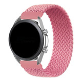 Pulseira 22mm Nylon Trançada Infinito Para Amazfit Gtr 47mm Cor Rosa [tam. P] (pulso 175 Até 185mm)