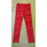  Pantalón  Calza Elastizada  Rojo  Con Bolsillo Y Cierres