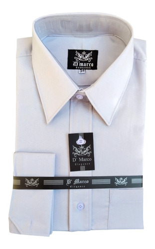 Camisa De Caballero Doble Puño Para Mancuernilla $de Fabrica