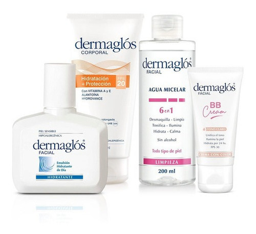 Dermaglós Kit Hidratación Y Limpieza 4 Productos